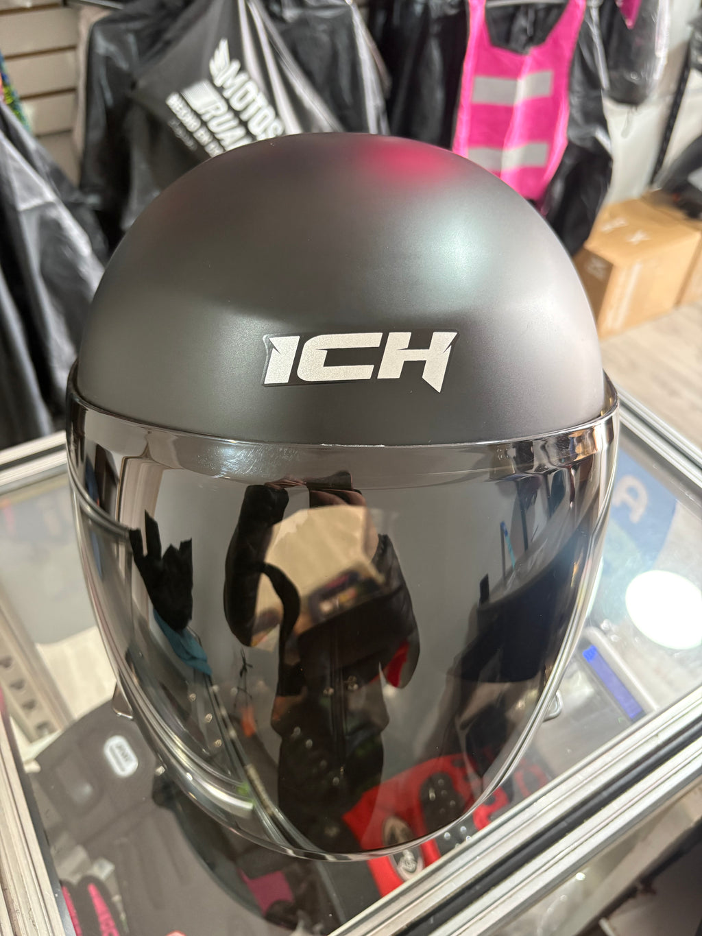 Casco abierto ICH solid negro mate