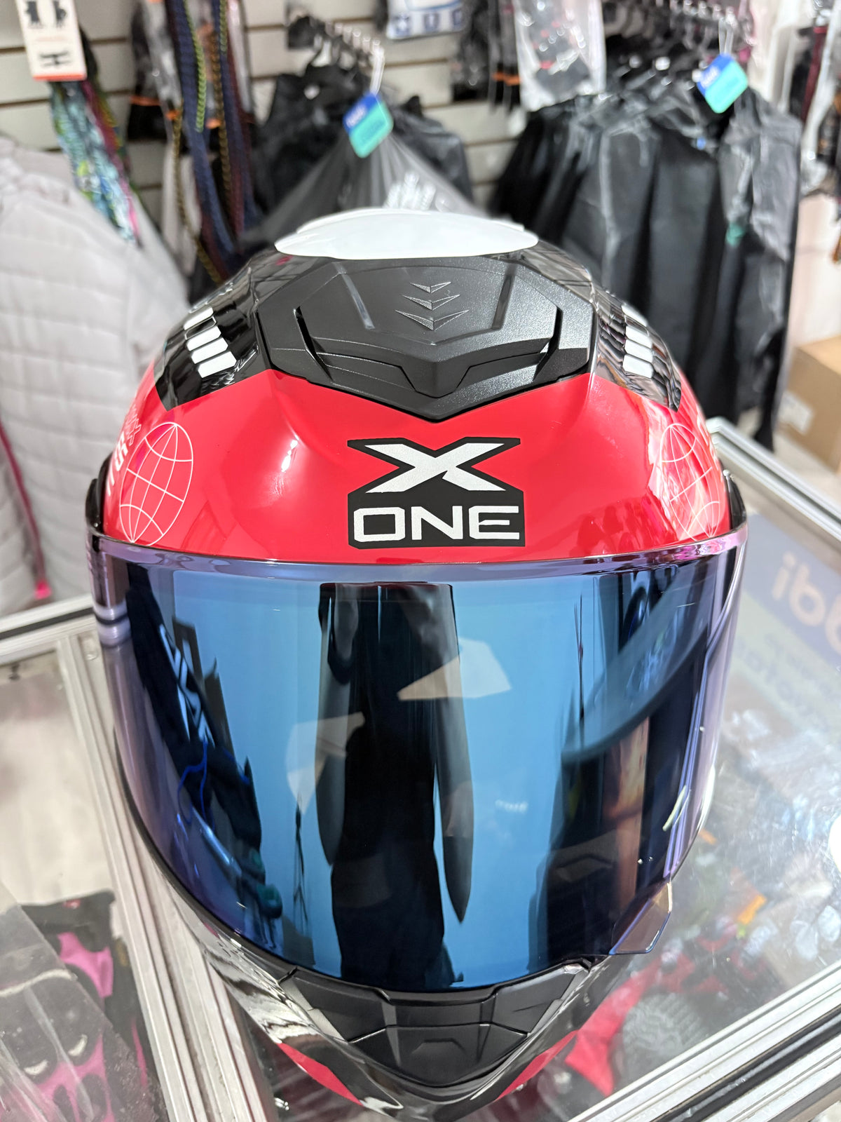 Casco XONE 3000-RS Rojo/Negro brillo