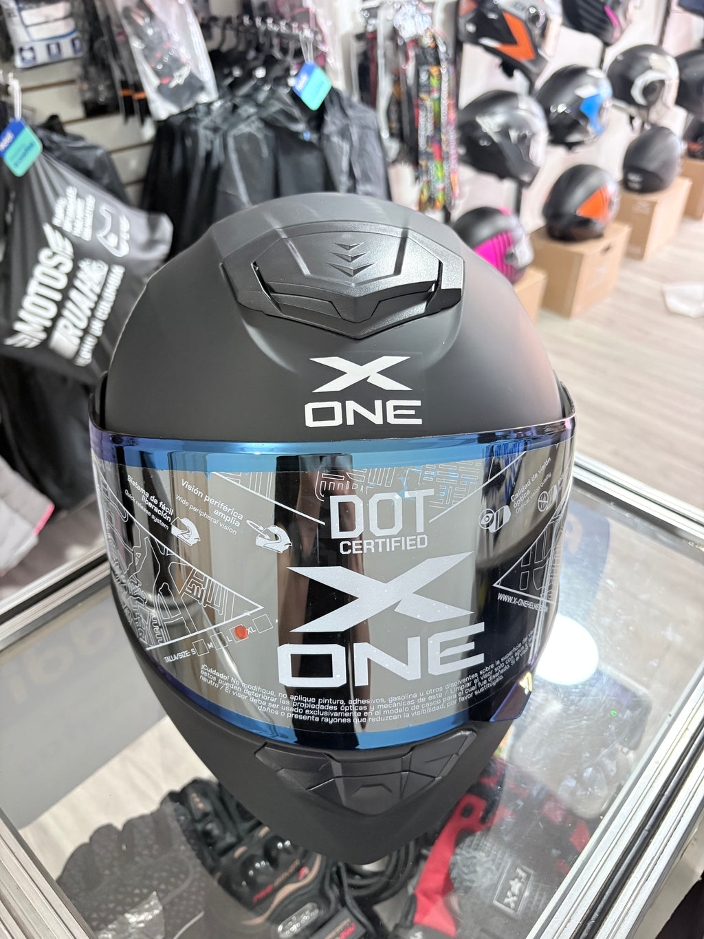 Casco XONE 3000-RS Negro Mate/ Letras gris