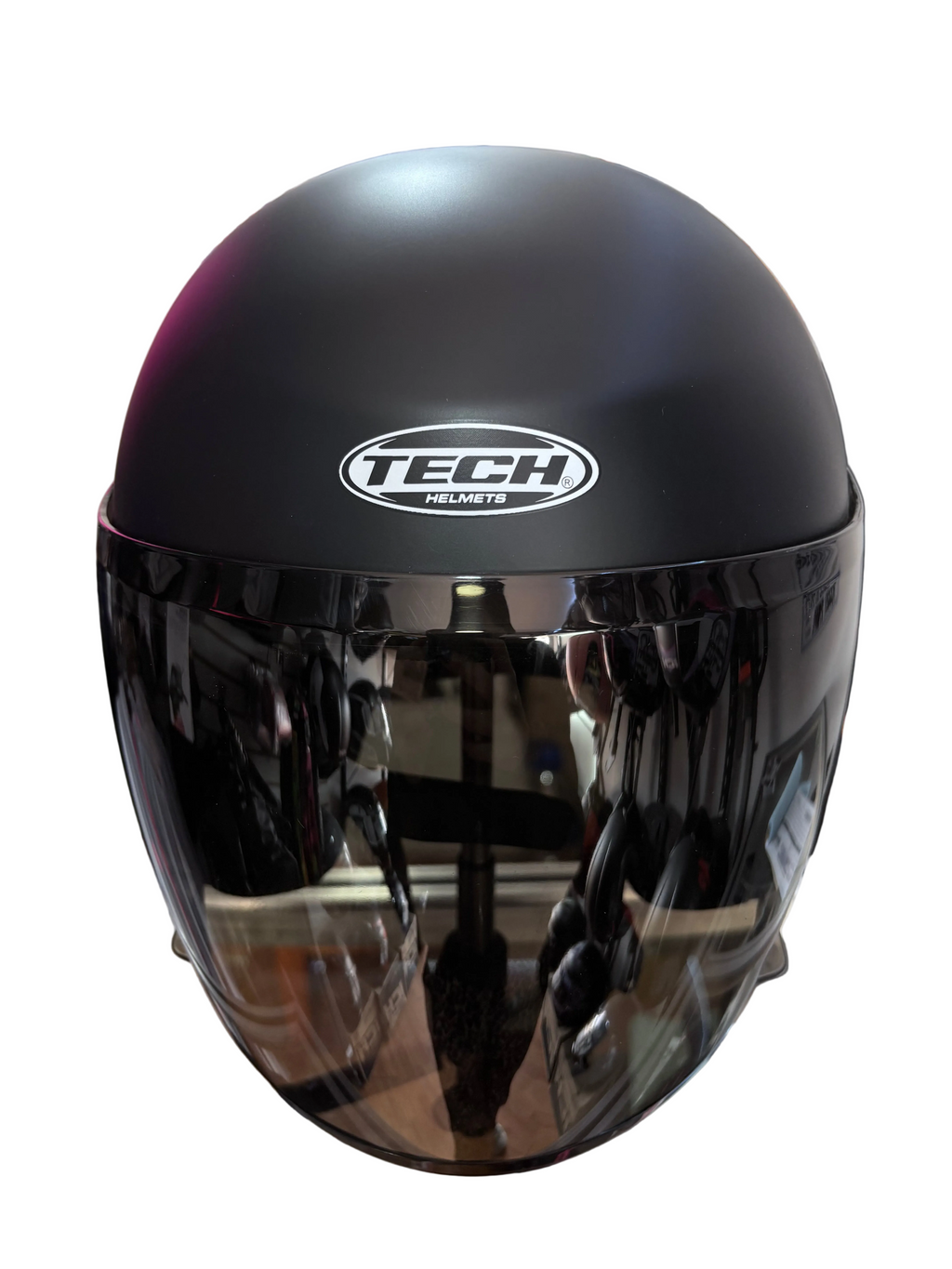 CASCO TECH ABIERTO NEGRO MATE