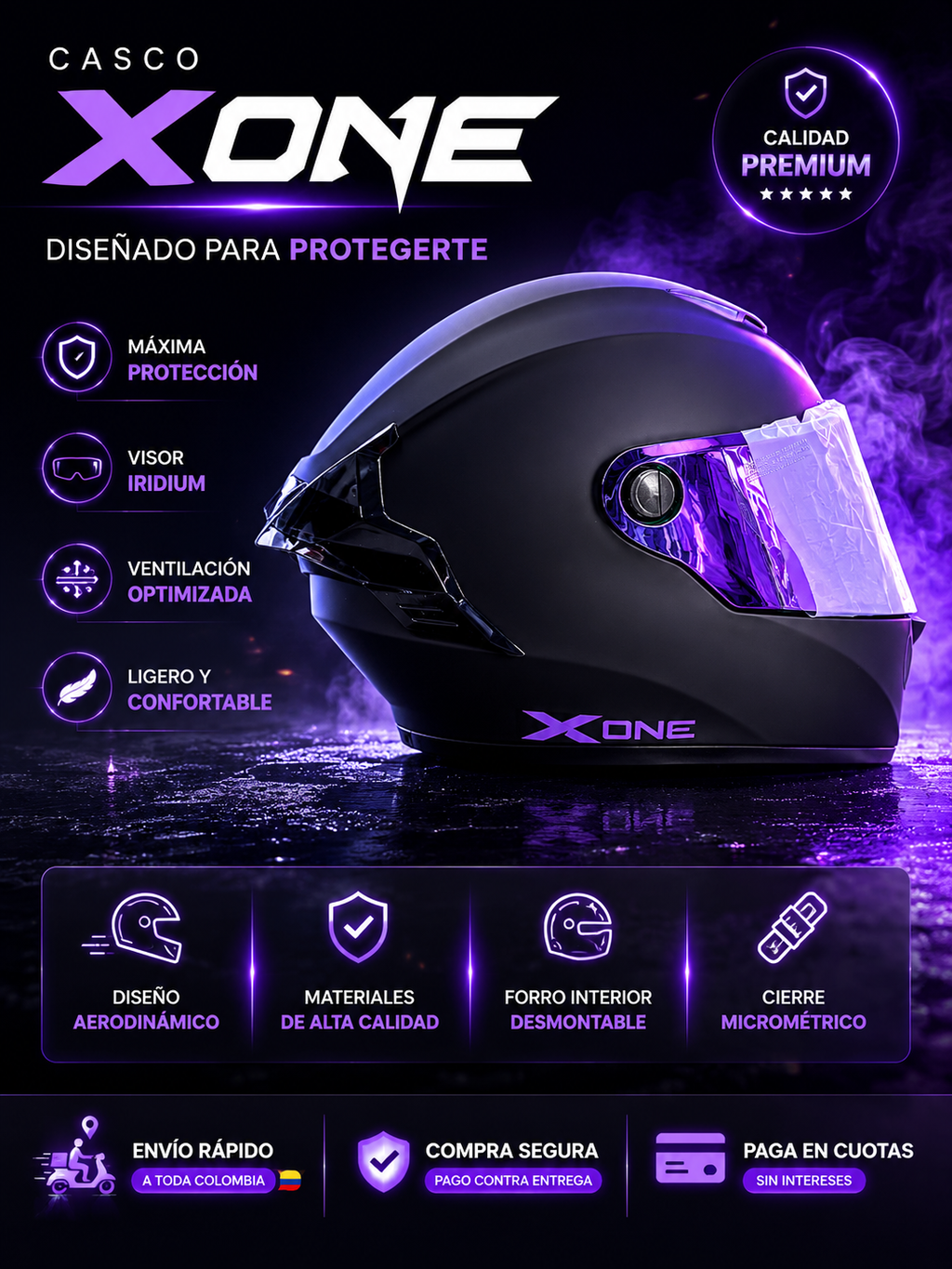 CASCO X-ONE DAMA X-500RS Solid - VISOR MR