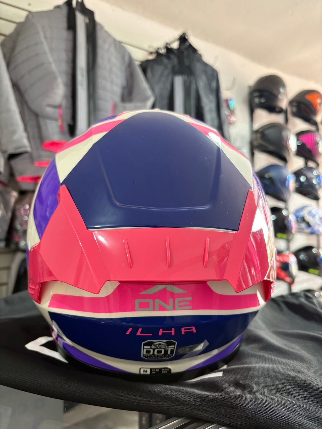 Casco XONE 500-RS Bladez Blanco/Morado/ Fucsia