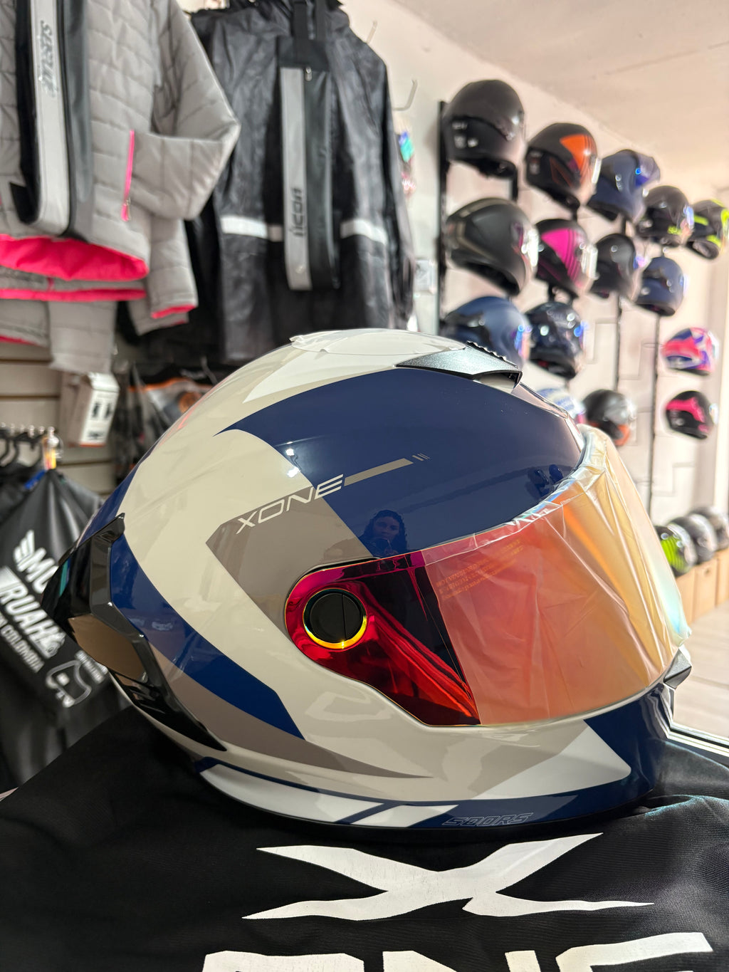 Casco XONE 500-RS Bladez Azul/Gris