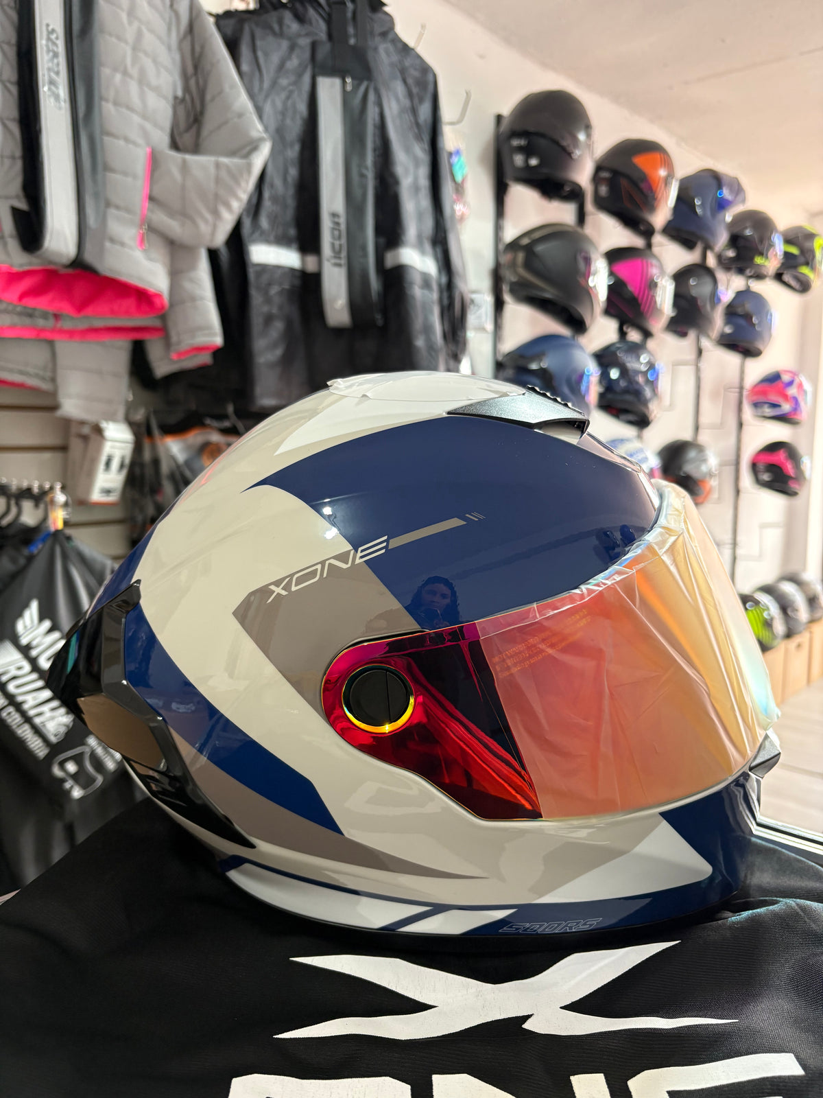 Casco XONE 500-RS Bladez Azul/Gris