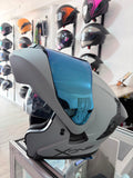 CASCO ABATIBLE X-ONE GRIS VS AZUL