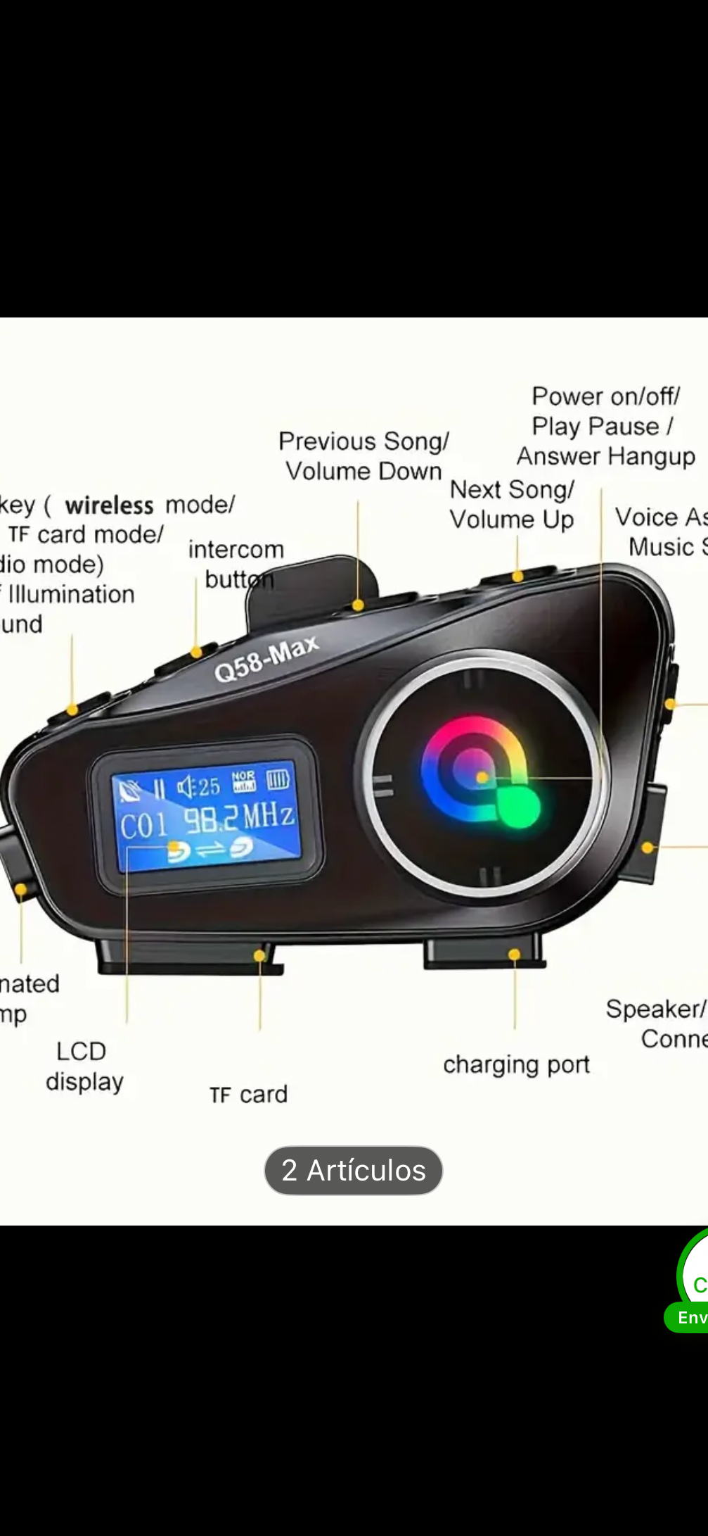 Intercomunicador Q58-Max