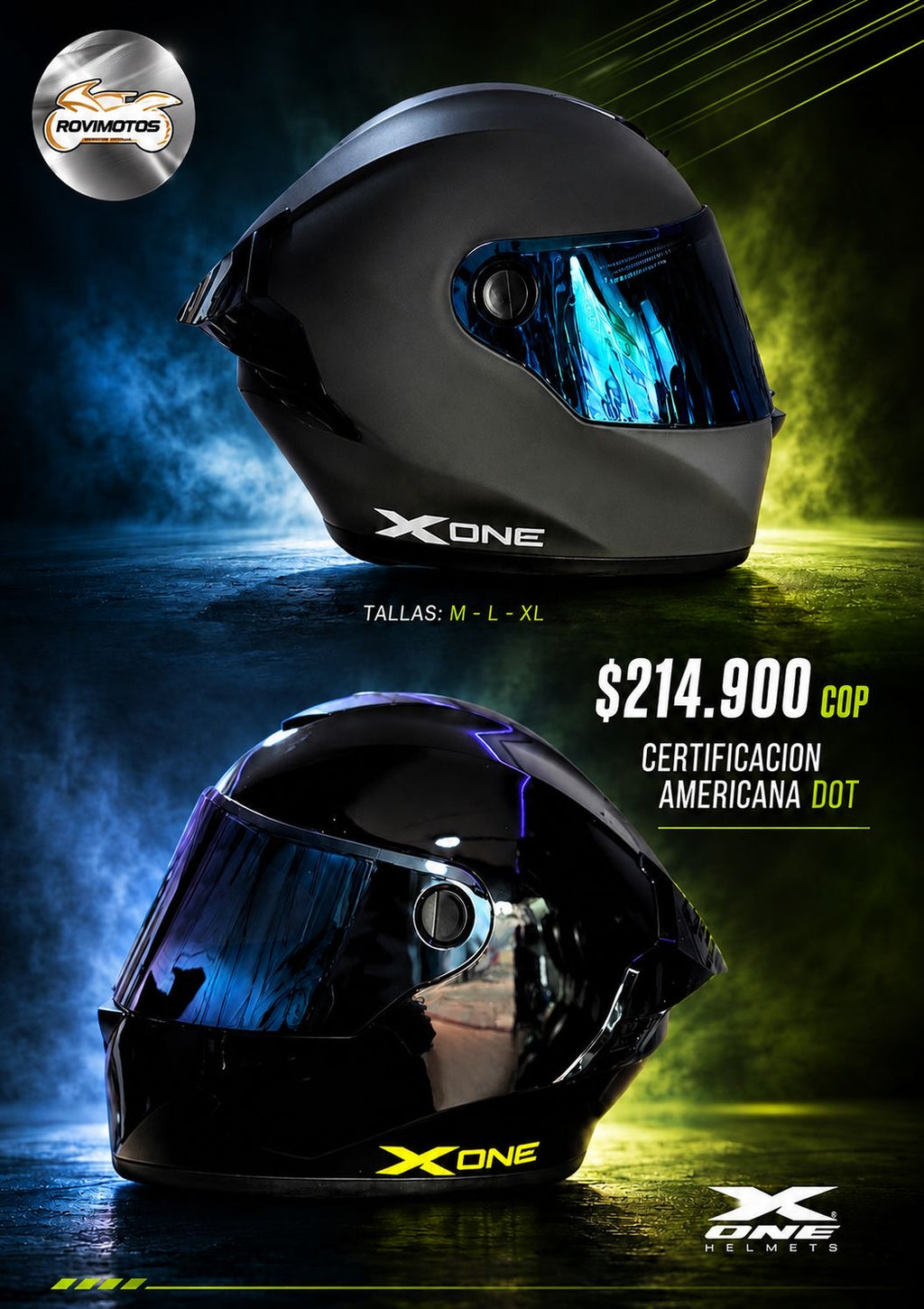 CASCO X-ONE X-500RS Solid BRILLANTE VS AZ M-L