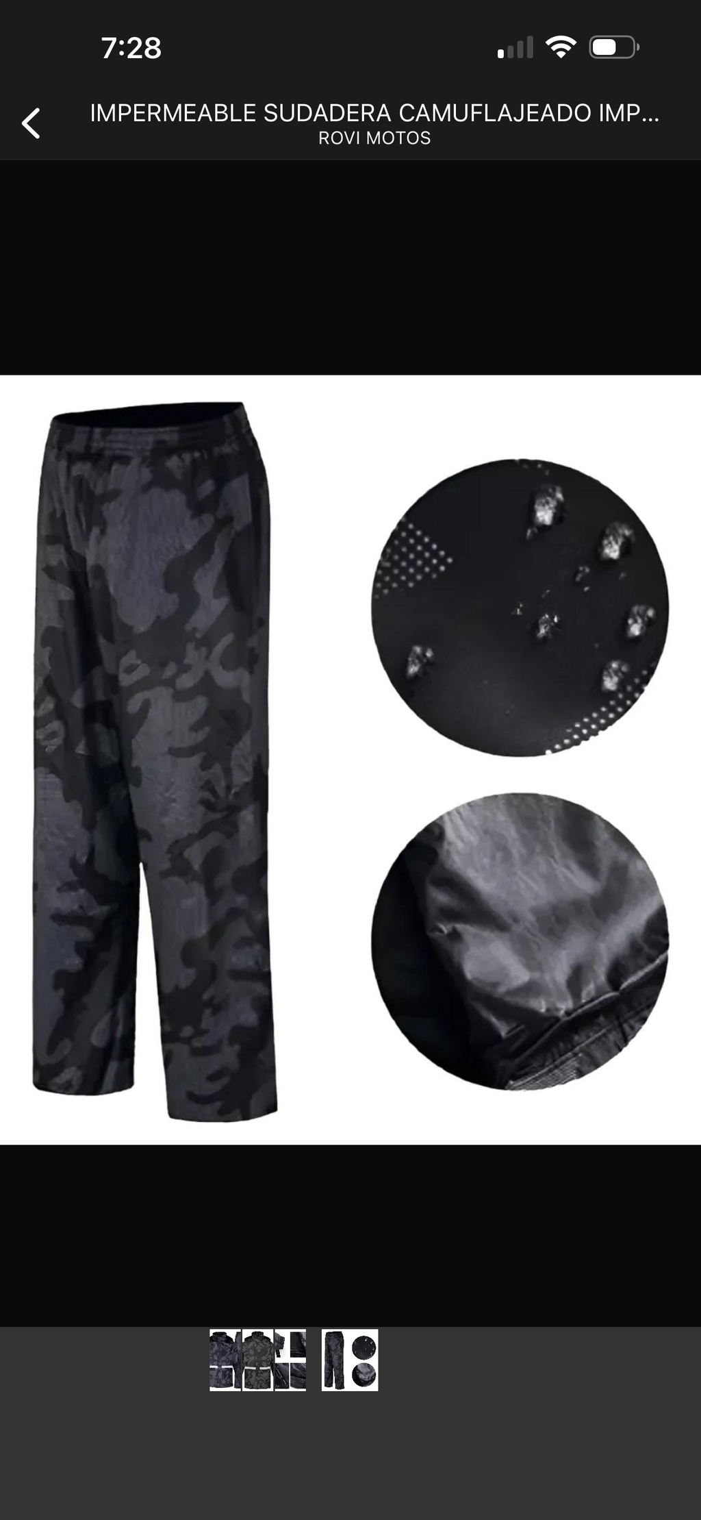 Impermeable camuflado importado