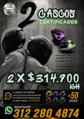 2 CASCOS CERTIFICADOS 🔥

Combo 2 Cascos Certificados para Moto – Seguridad + Ahorro 🔥
